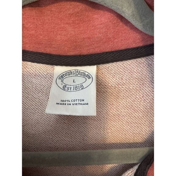 Brooks Brothers Sweater Mens Large Red Pinkish Henley Pullover Casual Sheep Logo - Picture 5 of 5